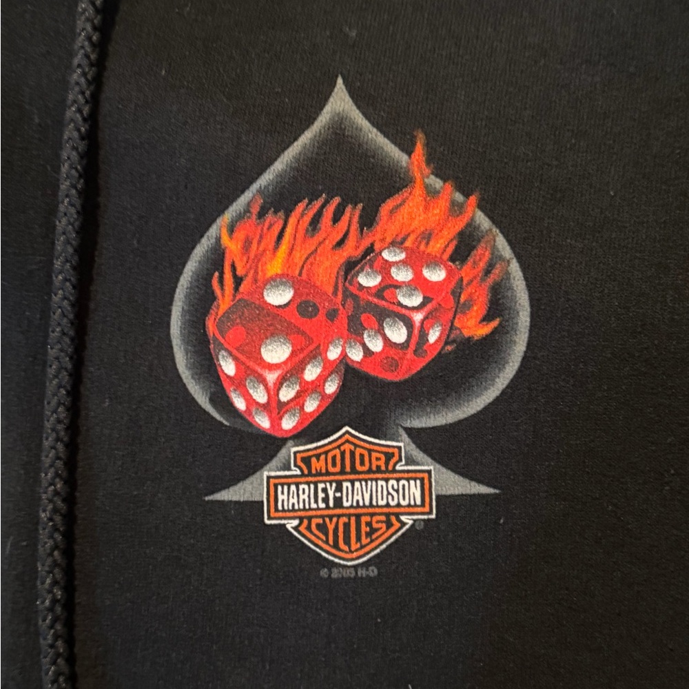 Harley Davidson Very Rare 2005 Fargo ND Flaming Dice With Card Sleeve Hits - Picture 2 of 15